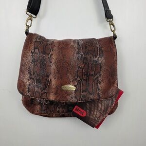 Vintage retro snake print (BOA) NWT Ricardo Beverly Hills Saddle tote bag
